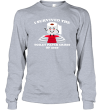 Load image into Gallery viewer, I Survived The Toilet Paper Crisis Coronacation Long Sleeve T-Shirt
