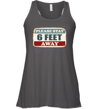 Load image into Gallery viewer, Please Stay 6 Feet Away Social Distancing Coronacation Racerback Tank

