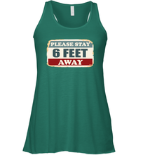 Load image into Gallery viewer, Please Stay 6 Feet Away Social Distancing Coronacation Racerback Tank
