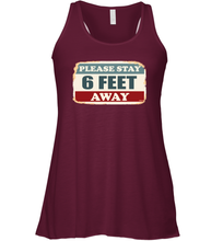 Load image into Gallery viewer, Please Stay 6 Feet Away Social Distancing Coronacation Racerback Tank
