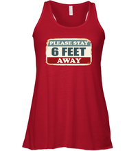 Load image into Gallery viewer, Please Stay 6 Feet Away Social Distancing Coronacation Racerback Tank
