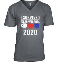 Load image into Gallery viewer, I Survived Toilet Paper Panic 2020 Coronacation V-Neck T-Shirt
