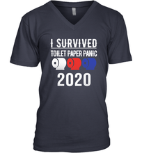 Load image into Gallery viewer, I Survived Toilet Paper Panic 2020 Coronacation V-Neck T-Shirt
