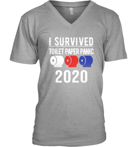 I Survived Toilet Paper Panic 2020 Coronacation V-Neck T-Shirt