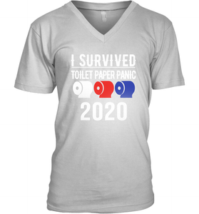 I Survived Toilet Paper Panic 2020 Coronacation V-Neck T-Shirt