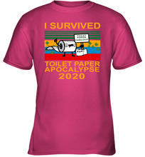Load image into Gallery viewer, I Survived The Toilet Paper Crisis Of 2020 Coronacation Youth T-Shirt
