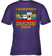 Load image into Gallery viewer, I Survived The Toilet Paper Crisis Of 2020 Coronacation Youth T-Shirt
