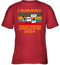 Load image into Gallery viewer, I Survived The Toilet Paper Crisis Of 2020 Coronacation Youth T-Shirt
