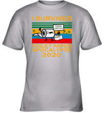 Load image into Gallery viewer, I Survived The Toilet Paper Crisis Of 2020 Coronacation Youth T-Shirt
