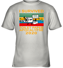 Load image into Gallery viewer, I Survived The Toilet Paper Crisis Of 2020 Coronacation Youth T-Shirt
