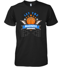 Load image into Gallery viewer, March College Basketball Let the Madness Begin Coronacation Premium Men&#39;s T-Shirt
