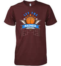 Load image into Gallery viewer, March College Basketball Let the Madness Begin Coronacation Premium Men&#39;s T-Shirt
