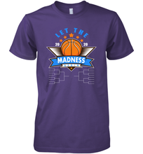 Load image into Gallery viewer, March College Basketball Let the Madness Begin Coronacation Premium Men&#39;s T-Shirt
