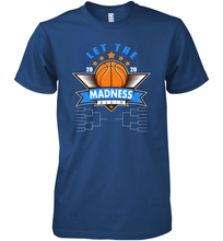 Load image into Gallery viewer, March College Basketball Let the Madness Begin Coronacation Premium Men&#39;s T-Shirt
