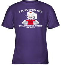 Load image into Gallery viewer, I Survived The Toilet Paper Crisis Coronacation Youth T-Shirt
