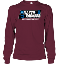 Load image into Gallery viewer, March Sadness Everythings Cancelled Basketball Coronacation Youth Long Sleeve

