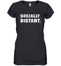 Load image into Gallery viewer, Socially Distant Virus Prevention Coronacation Women's V-Neck T-Shirt
