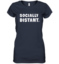 Load image into Gallery viewer, Socially Distant Virus Prevention Coronacation Women's V-Neck T-Shirt
