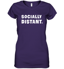 Load image into Gallery viewer, Socially Distant Virus Prevention Coronacation Women's V-Neck T-Shirt
