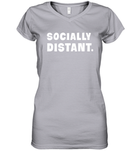 Load image into Gallery viewer, Socially Distant Virus Prevention Coronacation Women's V-Neck T-Shirt
