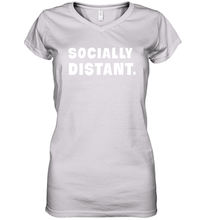 Load image into Gallery viewer, Socially Distant Virus Prevention Coronacation Women's V-Neck T-Shirt
