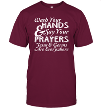 Load image into Gallery viewer, Wash Your Hands And Pray Jesus Coronacation T-Shirt
