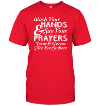 Load image into Gallery viewer, Wash Your Hands And Pray Jesus Coronacation T-Shirt
