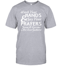 Load image into Gallery viewer, Wash Your Hands And Pray Jesus Coronacation T-Shirt
